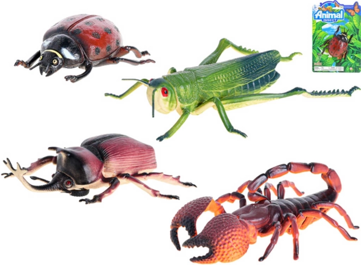 Maxi-Kunststoff-Insektenfigur auf Karte 12–20 cm – 1 Stück