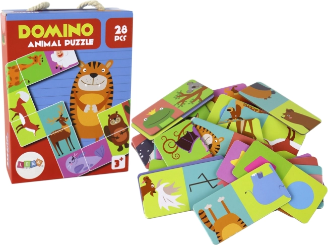 Logikspiel Puzzle Domino Tiere 28 Elemente