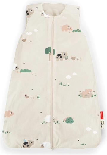 Done by Deer Schlafsack Tiny farm sandfarben 70 cm TOG 2,5