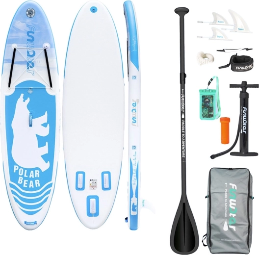FunWater aufblasbares Paddleboard POLAR BEAR 10'6 Set