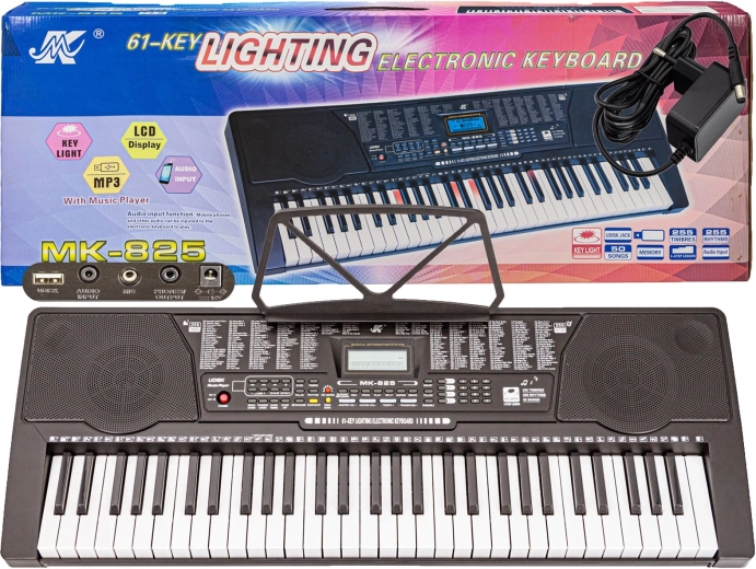 Keyboard MK-825 mit beleuchteten Tasten zum Erlernen des Spielens