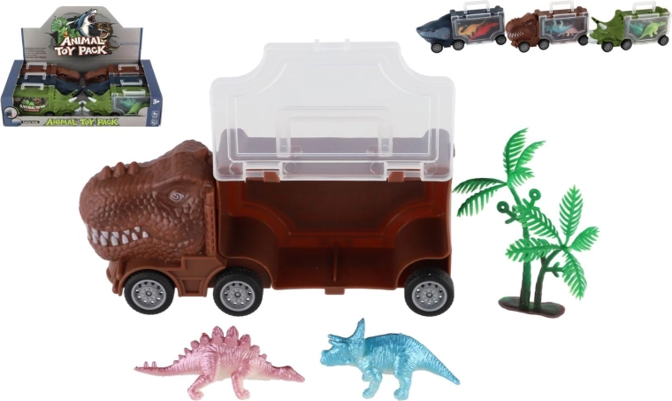 Dinosaurier-LKW mit Zubehör 16 × 7 cm