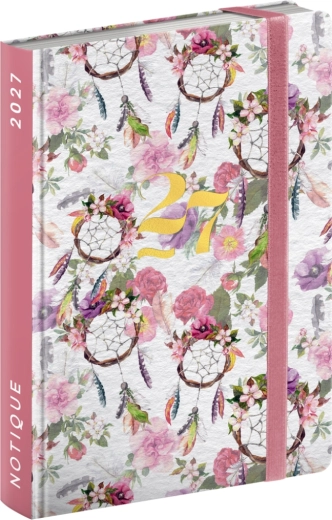 Notique Wochenkalender für die Handtasche – Traumfänger 2027 (9,8 × 14,5 cm)