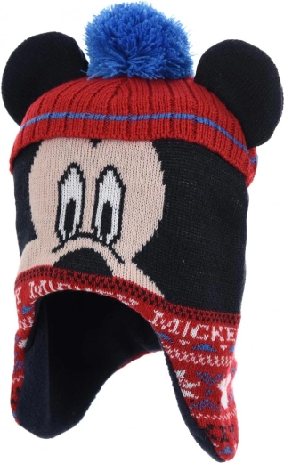 Kinder-Mütze Mickey Mouse mit Fleece-Futter – Größe: 48