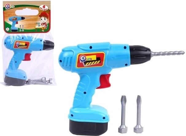 Kinder-Kunststoffbohrmaschine mit auswechselbaren Bohrern 17 cm