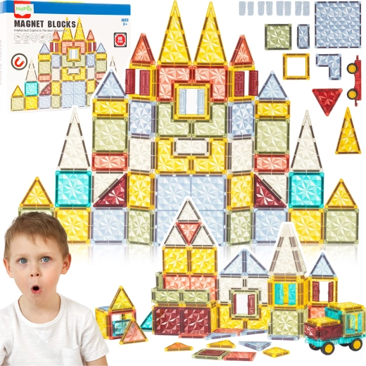 Magnetisches 3D-Baukastenset für Kinder – 60 Teile