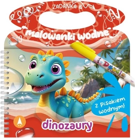 Rätsel und Wasser-Malspaß: Dinosaurier