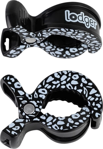 Lodger Swaddle Clip mit Print Black Dot - 2 Stk.