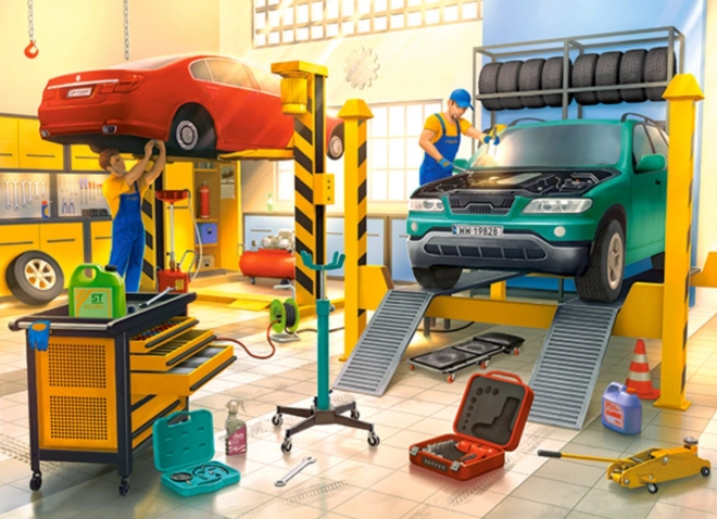 Puzzle Autowerkstatt 100 Teile Castorland