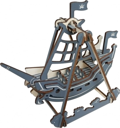 Woodcraft Holz-3D-Puzzle Piratenschaukel