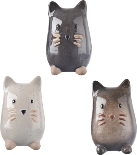Porzellan-Dekoration Katze 13 cm (3 Varianten)