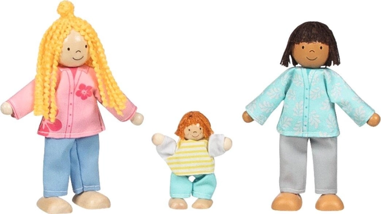 Flexible Holzfiguren einer Familie von Goki