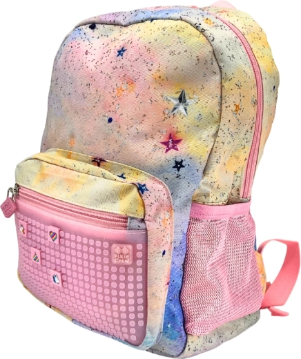 Pixie Crew kleiner rosa Rucksack mit Pixeln Glitternox