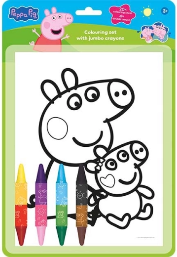 Malset mit doppelseitigen Wachsmalstiften Peppa Pig