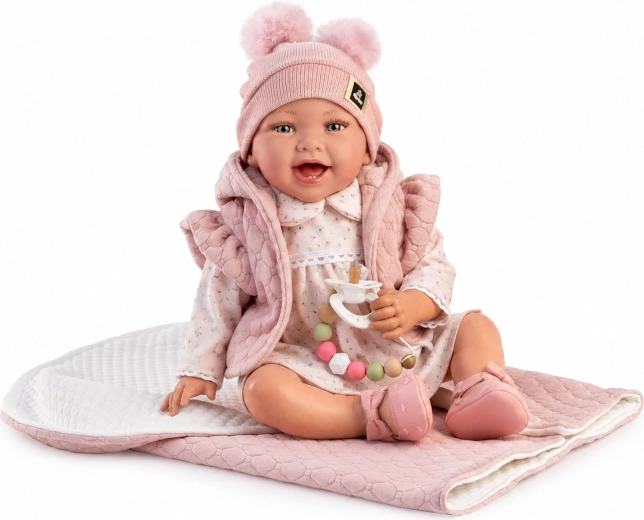 Guca Olivie realistische gewichtete Babypuppe mit Geräuschen und weichem Stoffkörper, 42 cm