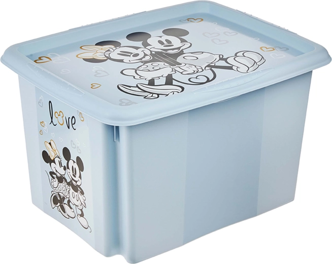 Keeeper Kunststoff-Aufbewahrungsbox mit Deckel 30 l Mickey