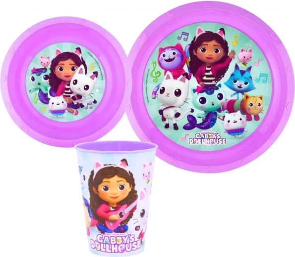 Kinder-Essgeschirr-Set Gabby's Dollhouse, 3-teilig