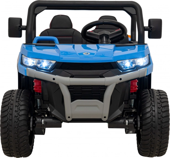 Kinderauto Pick-Up Speed 900 Blau + Allradantrieb 4x4 + bewegliche Schaufel + Gepäckträger + Fernbedienung + Schaufel + LED Audio