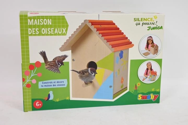 Smoby Holz-Vogelhaus für Kinder zum Zusammenbauen und Bemalen