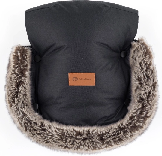 Petite&Mars Kinderwagenhandschuhe Furry Forever Black