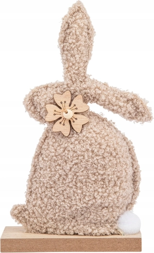Bouclé Deko-Hasenfigur beige 22 cm