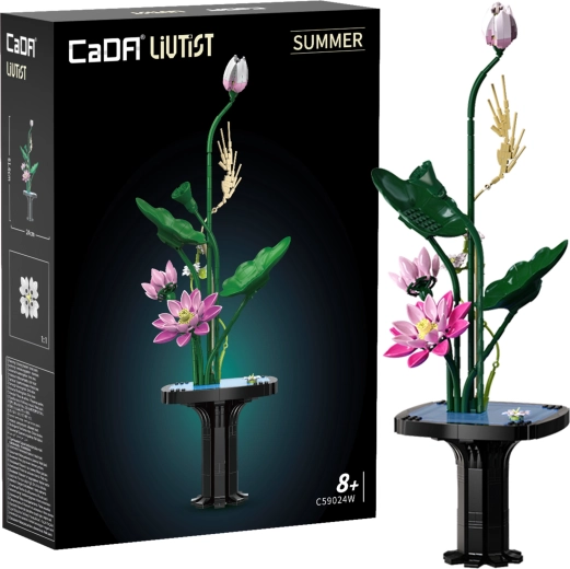Bausteinset CaDA Floral Art Summer Song – Blumen-Dekoration 61,6 cm, 755 Teile