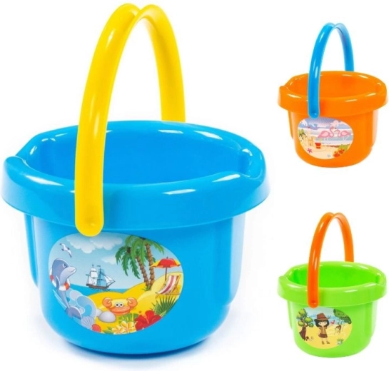 Großer Plastikeimer für Sand und Wasser