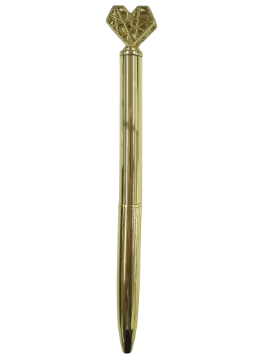 Metallstift mit Herz in Goldfarbe 16 cm