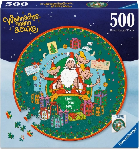 Ravensburger rundes Puzzle Geheimnisvolle Welt des Santa Clause 500 Teile