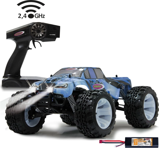 Jamara Ice Tiger elektrischer RC-Monstertruck 4WD 1:10 mit LED-Beleuchtung