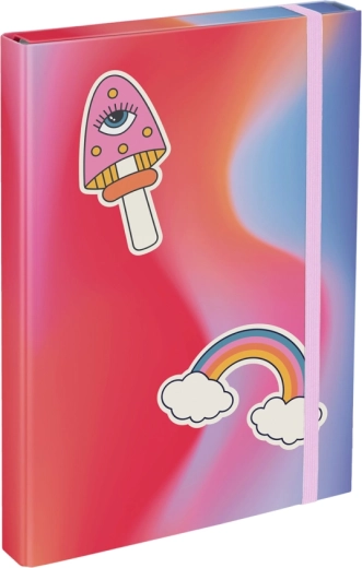BAAGL Heftbox für Schulhefte A4 Regenbogen Rot