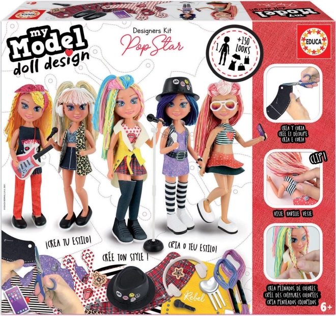 EDUCA Kreativset My Model Doll Design: Popstar
