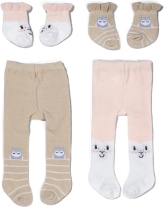 Baby Born Strumpfhose und Socken mit Schäfchen-Motiv (2 Varianten) für Puppe 43 cm
