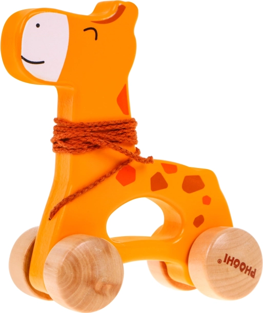 Holzziehgiraffe auf Rädern für Kinder ab 12 Monaten