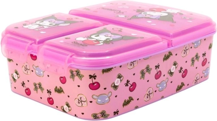 Dreikammer-Snackbox Kuromi, rosa