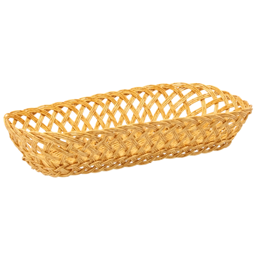 Rechteckiger Aufbewahrungskorb aus robustem Kunststoff 37 × 16 × 9 cm