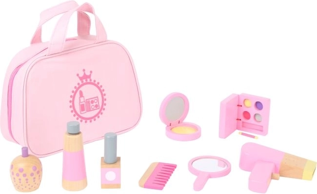 Kinderschminktasche Small Foot mit rosa Holzzubehör