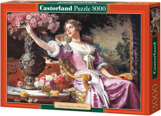 Puzzle 3000 Teile Frau im lila Kleid von W. Czachórski