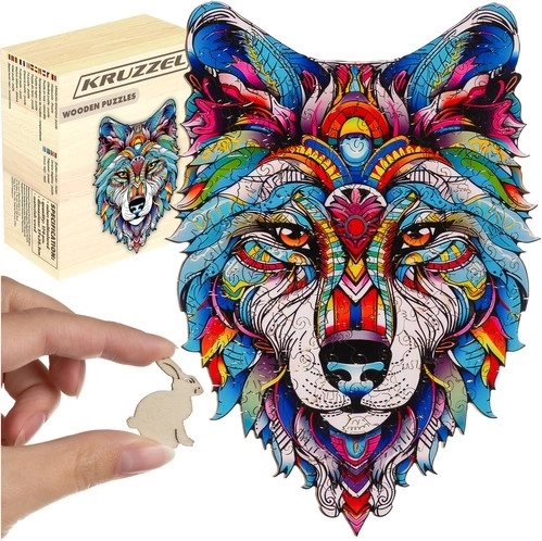 Holzpuzzle KRUZZEL – Wolf 170 Teile