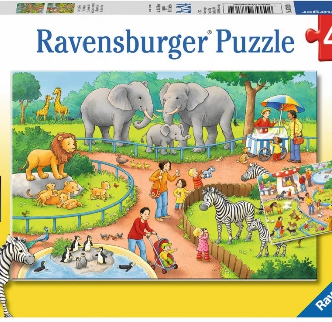 Puzzle Vergnügen im Zoo 2x24