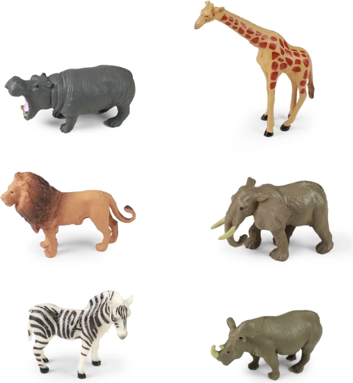 Set mit Wildtieren – 6 Figuren aus Hartgummi