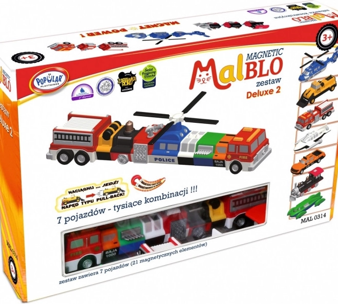 Magnetische Baukästen MalBlo Deluxe – Fahrzeuge