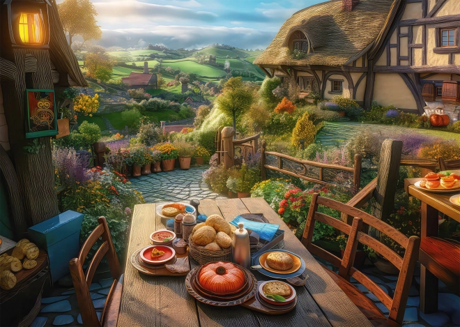 Puzzle Frühstück mit Aussicht 1000 Teile