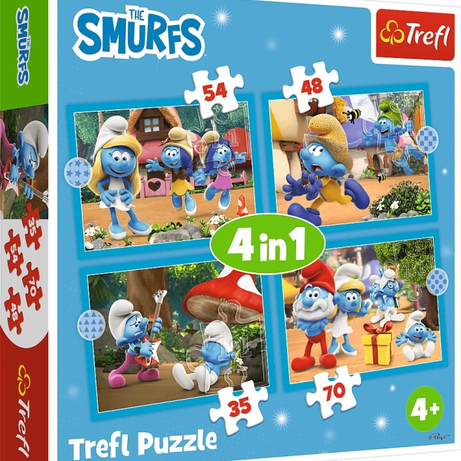 TREFL Puzzle Schlümpfe Dorf 4v1