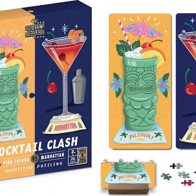 Puzzle Duel Cocktail-Duell: Piña Colada vs Manhattan 2×70 Teile