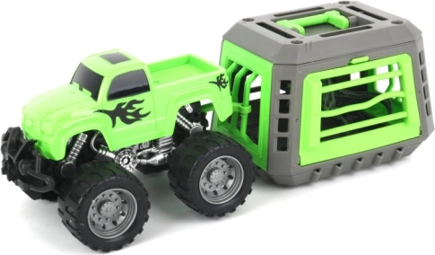 Geländewagen mit Käfig und Dinosaurier – Spielset