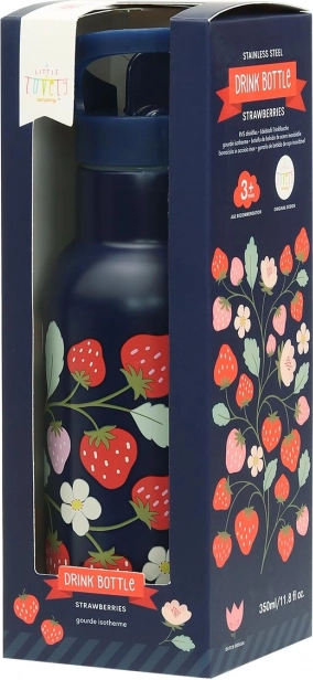 A Little Lovely Company Trinkflasche aus Edelstahl 500 ml – Erdbeeren