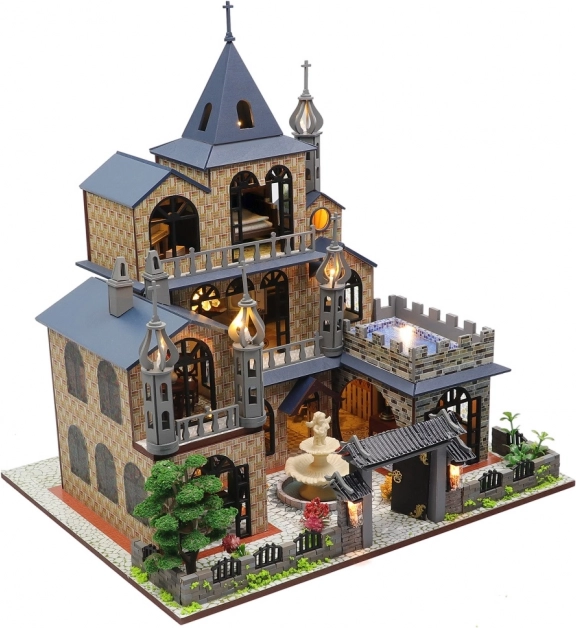 Miniaturhaus Traumhaus mit LED-Beleuchtung - 2KIDS TOYS