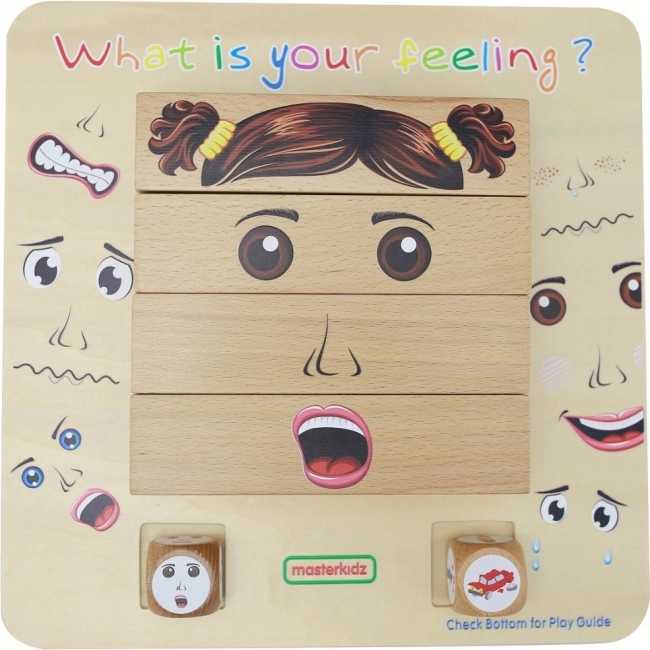 Holzlernspiel EMOTIONS von Masterkidz – Montessori-Gefühlstafel