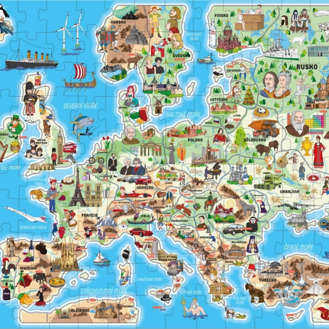 Puzzle Karte von Europa 160 Teile